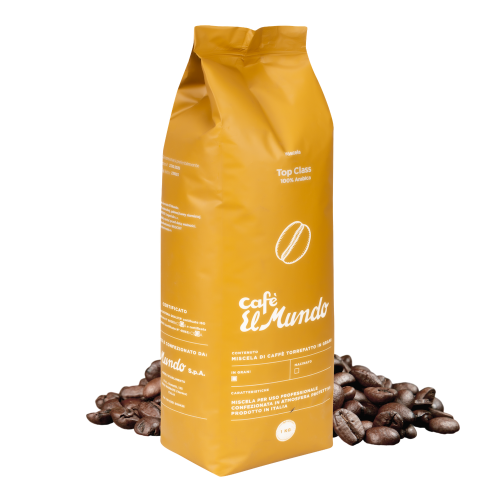 Włoska kawa ziarnista 100% Arabica Top Class Gold 1 kg – kawa premium do ekspresów