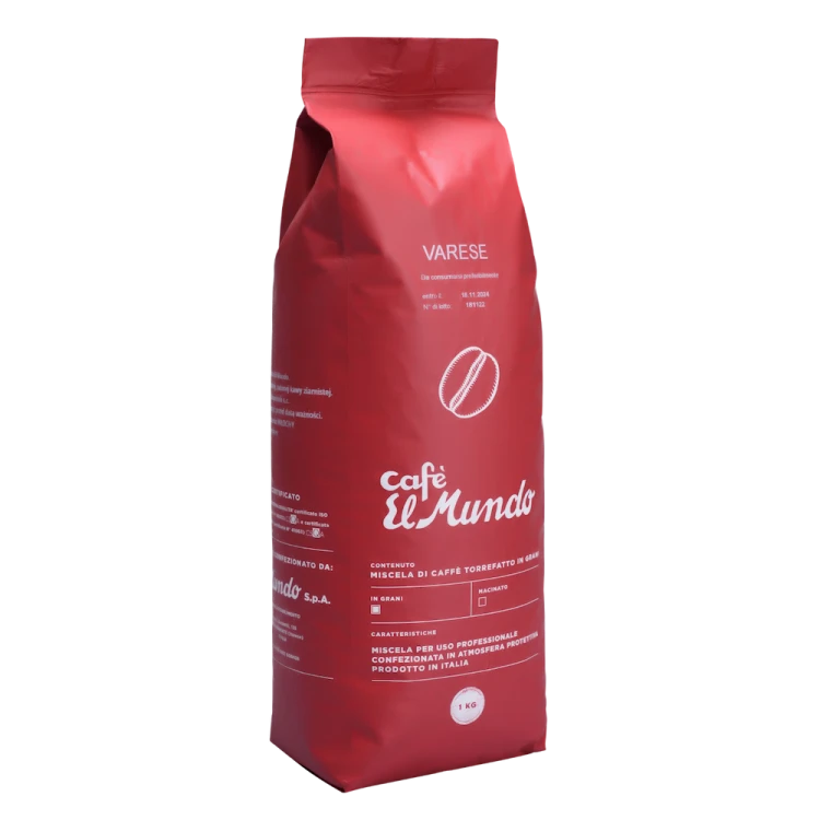 Włoska kawa ziarnista Cafe El Mundo VARESE 1 kg – 80% Arabica 20% Robusta