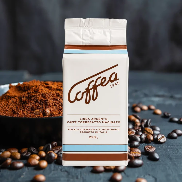 Włoska kawa mielona Cafe El Mundo ARGENTO 250g – kawa premium o wysokiej zawartości kofeiny