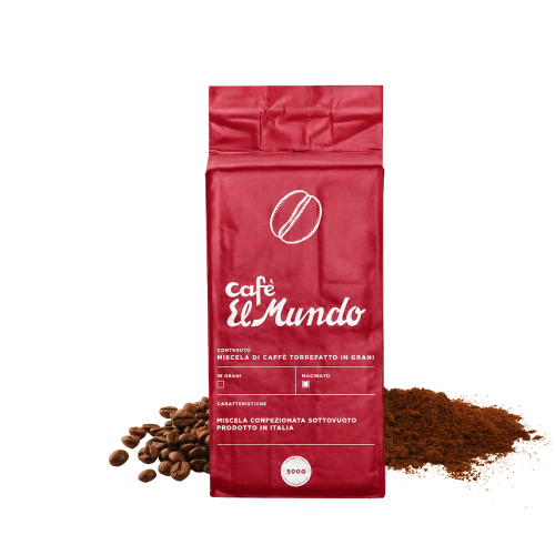 Cafe El Mundo Moka Rossa 500g – włoska kawa mielona premium do kawiarki i ekspresu
