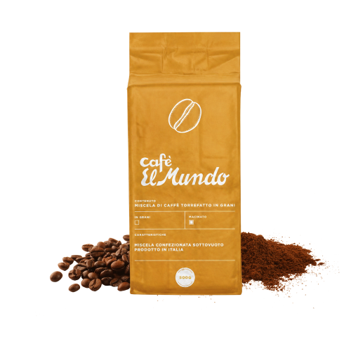 Cafe El Mundo Moka Oro 500g – włoska kawa mielona 100% Arabica do kawiarki i ekspresu