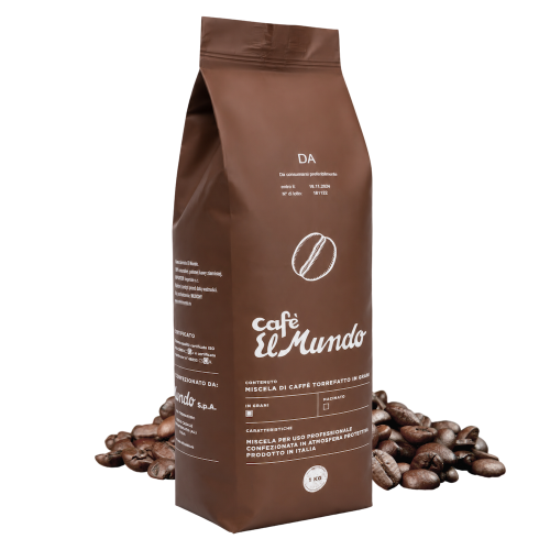 Kawa ziarnista Cafe El Mundo DA CREMA 1kg – włoska kawa premium do ekspresu