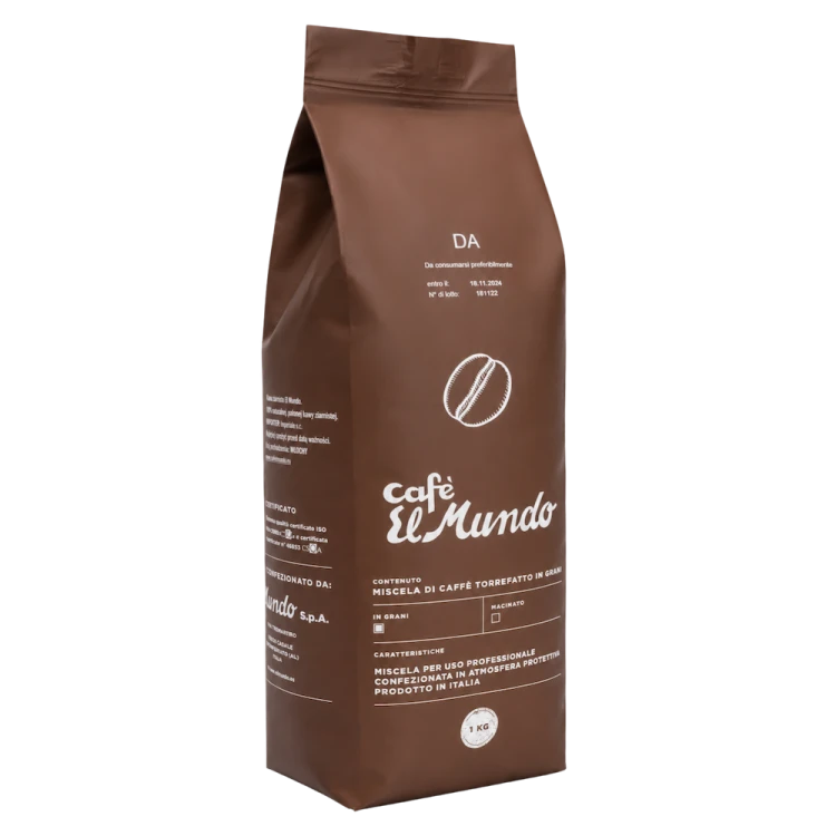 Cafe El Mundo DA CREMA 1kg – włoska kawa ziarnista premium