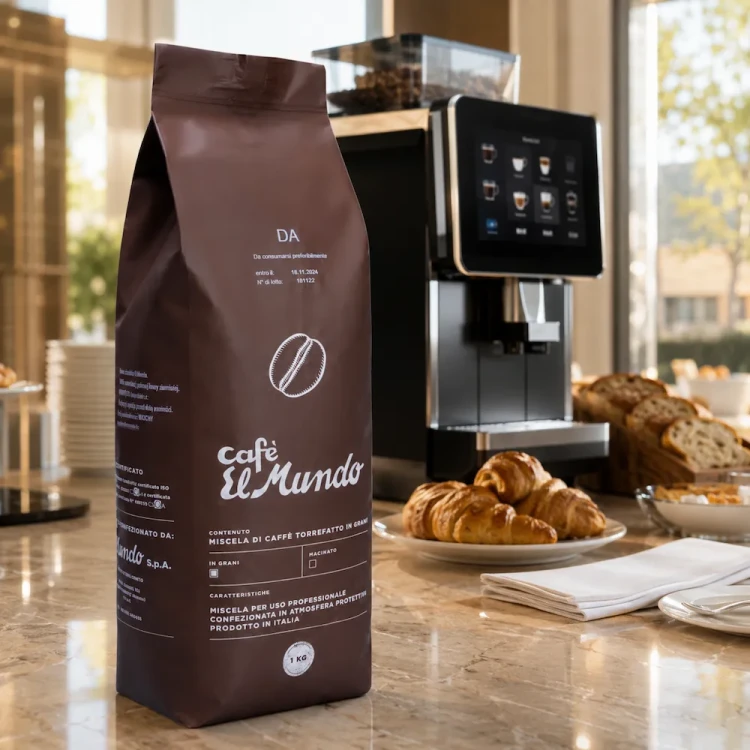 Kawa ziarnista Cafe El Mundo DA CREMA 1kg – włoska kawa do ekspresu automatycznego