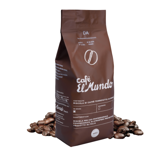 Kawa ziarnista Cafe El Mundo DA CREMA 0,5kg – włoska kawa premium do ekspresu