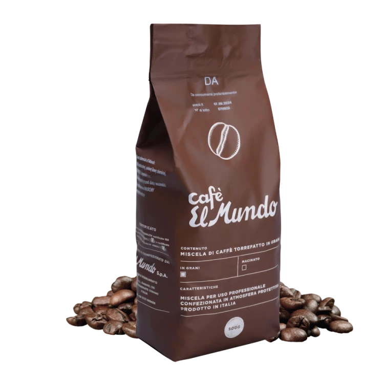 Kawa ziarnista Cafe El Mundo DA CREMA 0,5kg – włoska kawa premium do ekspresu
