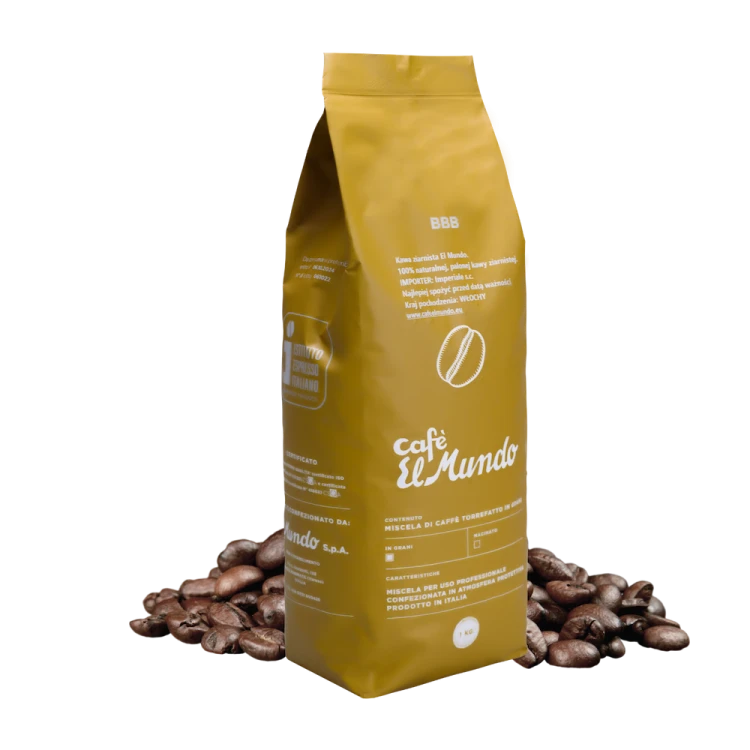 Włoska kawa ziarnista Cafe El Mundo BBB Oro 0,5kg – kawa premium do ekspresu