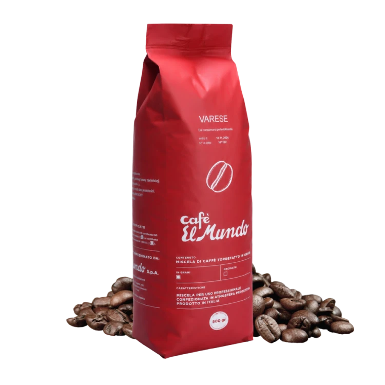Włoska kawa ziarnista Cafe El Mundo Varese 0,5kg – premium do ekspresu