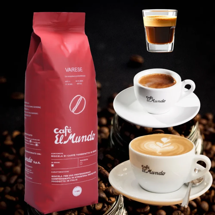 Cafe El Mundo Varese – włoska kawa ziarnista do espresso, cappuccino i latte