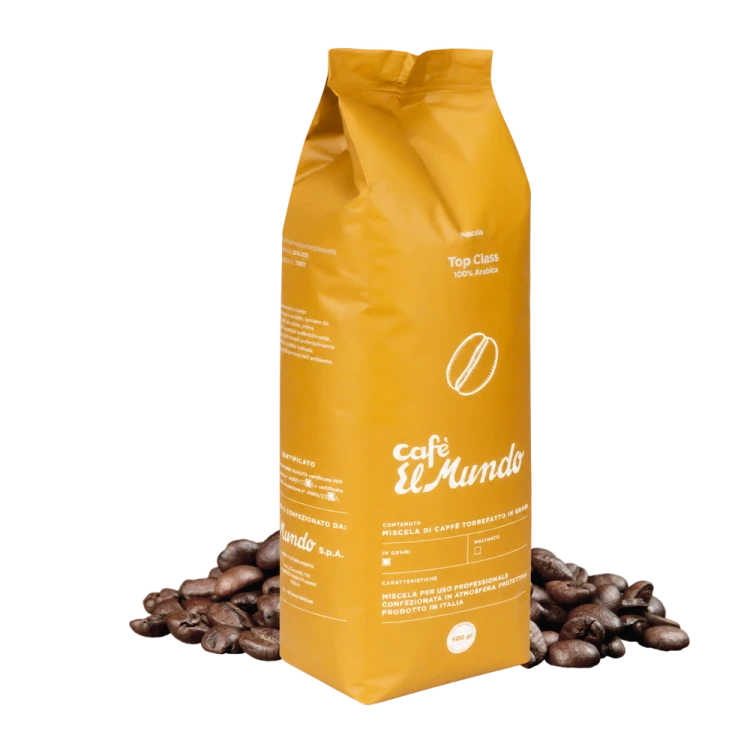 Włoska kawa ziarnista 100% Arabica Top Class Gold 0,5g – kawa premium do ekspresu